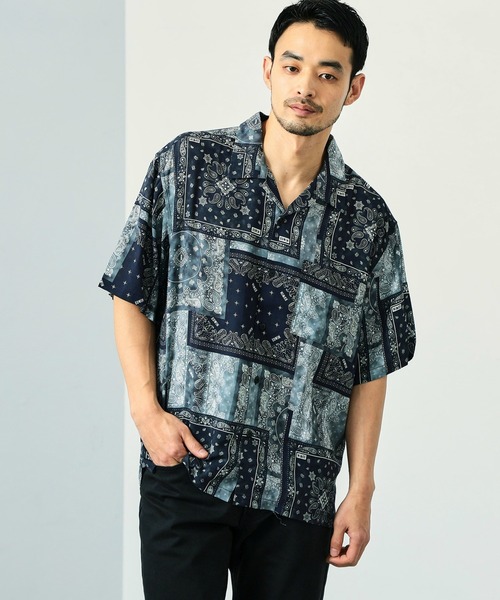 EDWIN（エドウィン） シャツ バンダナ オープンカラーシャツ 半袖