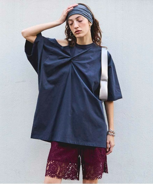 tシャツ Multiway Twist T-shirt/マルチウェイツイストTシャツ「MAISON SPECIAL/メゾンスペシャル」 レディース