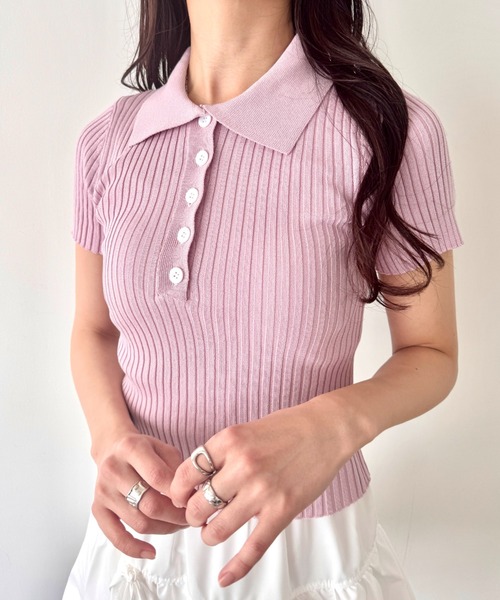 LOVALOT（ラバロット） ポロシャツ ポロ 「全8色」リブニット半袖