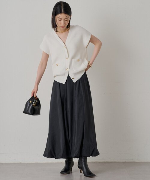 ニット セーター フレンチニットカーデ レディース Loungedress ニット セーター フレンチニットカーデ レディース