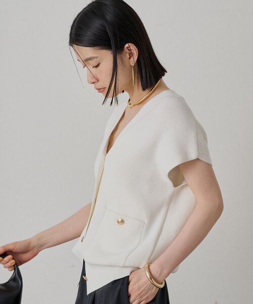 ニット セーター フレンチニットカーデ レディース Loungedress ニット セーター フレンチニットカーデ レディース