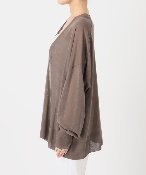 NOBLE カーディガン 「WEB限定追加」「洗える」18Gシアー