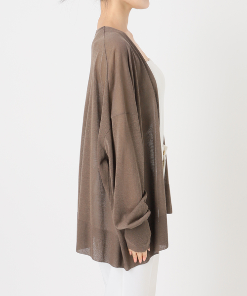 NOBLE カーディガン 「WEB限定追加」「洗える」18Gシアー