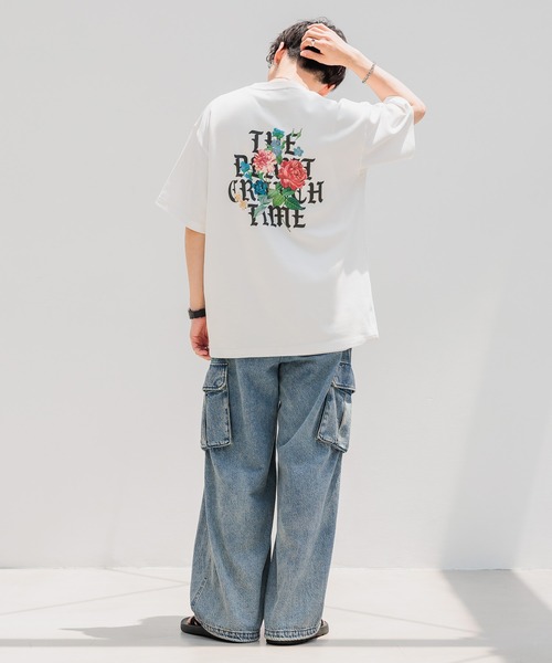 「RAGEBLUE」 半袖Tシャツ MEDIUM ホワイト メンズ