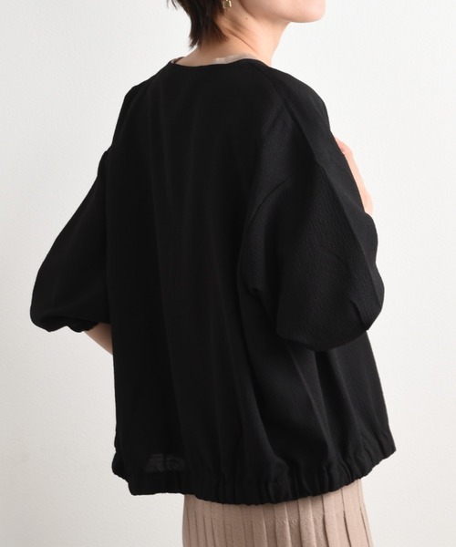 「INTERPLANET」 ジップアップブルゾン FREE ブラック レディース_画像5