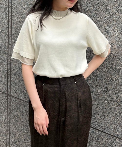 ニット セーター 「＆g'aime」ラメレイヤードニット　Glitter Layer Knit レディース &g'aime ニット セーター 「＆g'aime」ラメレイヤードニット