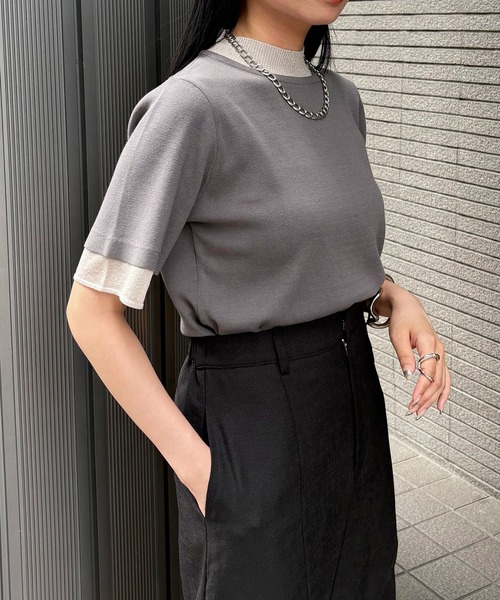 ニット セーター 「＆g'aime」ラメレイヤードニット　Glitter Layer Knit レディース &g'aime ニット セーター 「＆g'aime」ラメレイヤードニット