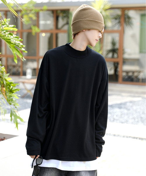 「neos」 「ACQUIESCE」長袖Tシャツ MEDIUM ブルーグレー メンズ
