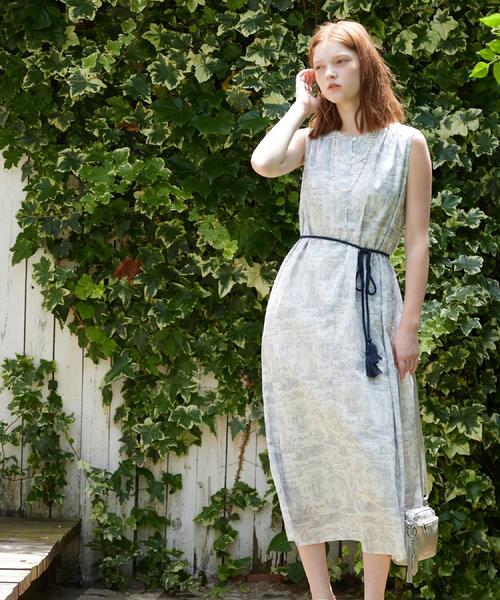 LAURA ASHLEY ノースリーブロングワンピース コットン生地 LAURA ASHLEY / ローラ アシュレイ （レディース） ロング