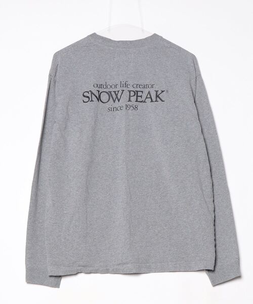 「Snow Peak」 長袖Tシャツ M グレー メンズ