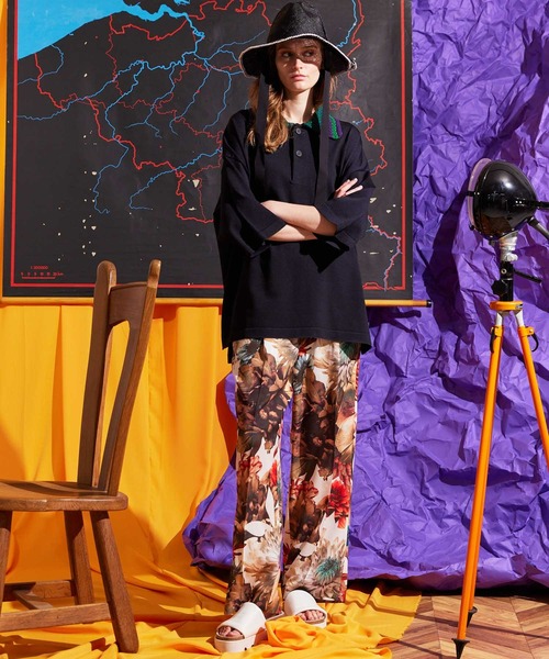 MAISON SPECIAL ブラックポロシャツ サイズ1 MAISON SPECIAL 「MAISON SPECIAL」 7分袖ポロシャツ 1 ブラック