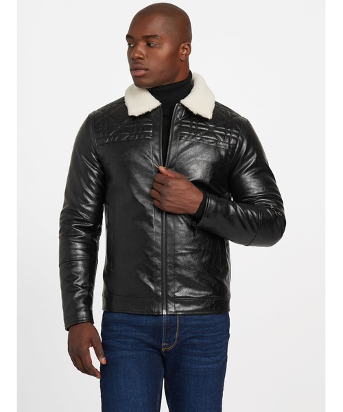 み*い様 UGG ムートン 皮 革 ジャケット ブラウン アウター コート