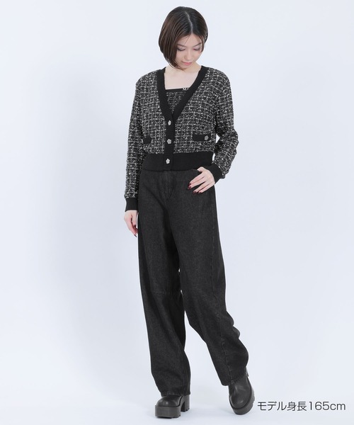 MARY QUANT　マリークワント　ツイード　英国チェック　モヘヤ混ピーコート MARY QUANT マリークワント ツイード 英国チェック モヘヤ混