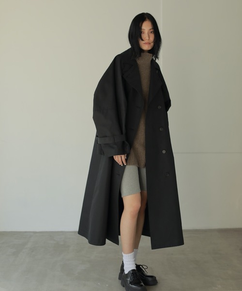 ETRE TOKYO」 トレンチコート S ブラック レディース 中古・古着通販