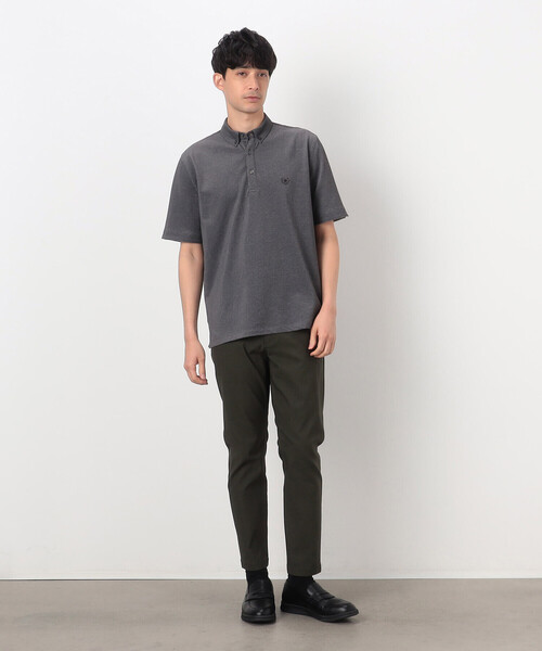 「COMME CA COMMUNE」 半袖ポロシャツ LARGE ブルー メンズ_画像4