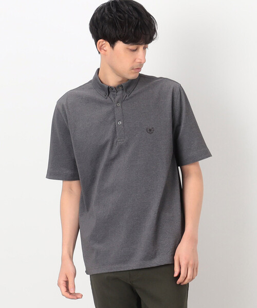 「COMME CA COMMUNE」 半袖ポロシャツ LARGE ブルー メンズ_画像5