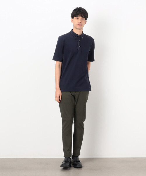 「COMME CA COMMUNE」 半袖ポロシャツ LARGE ブルー メンズ_画像8