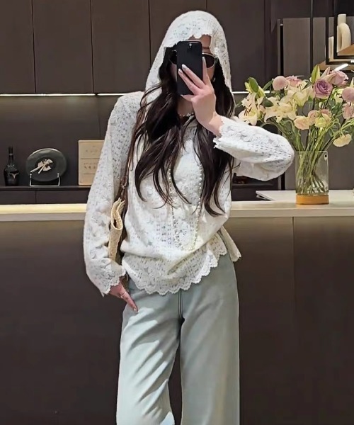 gossip!ロサンゼルス パーカー ロマンティックレース ゆったり