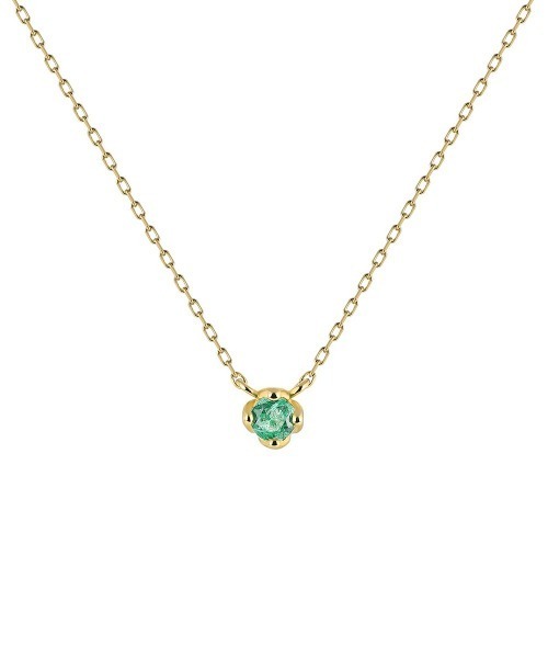 4℃（ヨンドシー） ネックレス 「5月誕生石」 K10イエローゴールド 一粒