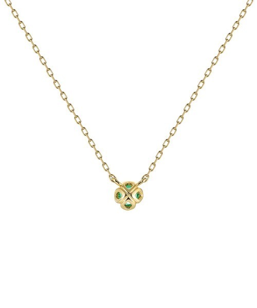ネックレス 「5月誕生石」 K10イエローゴールド 一粒 ネックレス レディースの画像