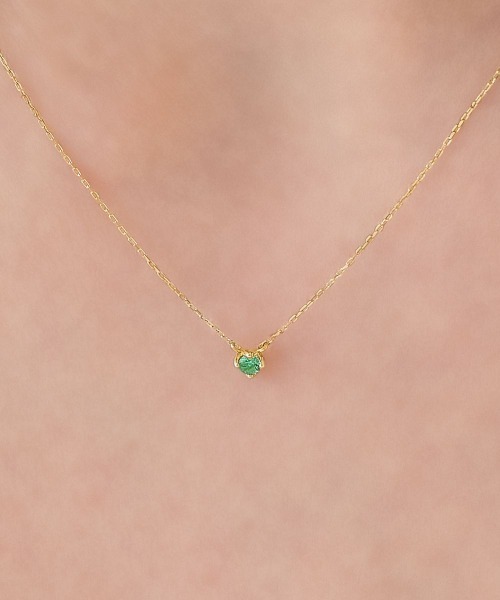 4℃（ヨンドシー） ネックレス 「5月誕生石」 K10イエローゴールド 一粒