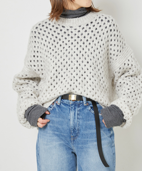 「Spick & Span」 長袖ニット FREE グレー レディース_画像8