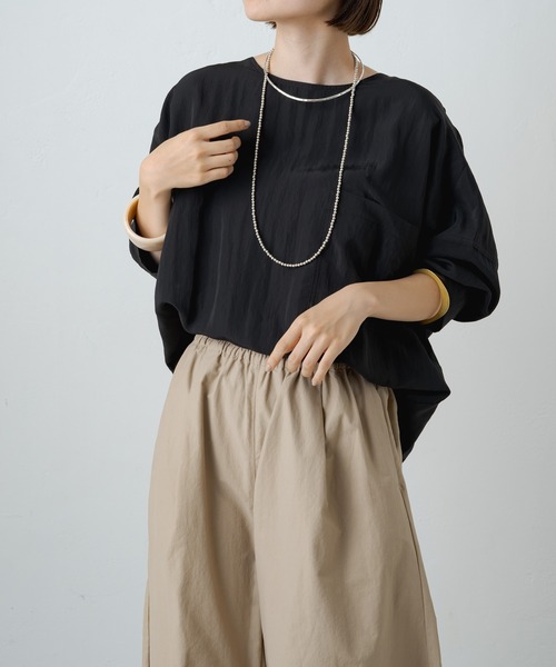 「Omekashi」 7分袖ブラウス FREE オフホワイト レディース_画像7