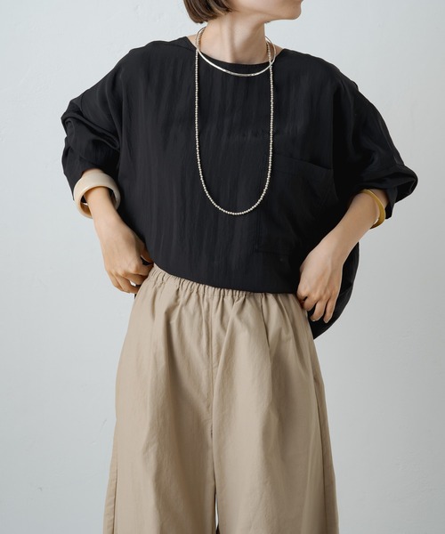 「Omekashi」 7分袖ブラウス FREE オフホワイト レディース_画像8