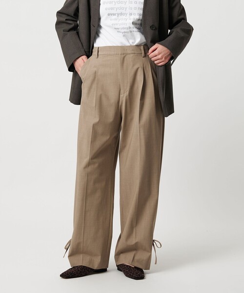 BEAUTY＆YOUTH UNITED ARROWS スラックス パンツ へムリボン パンツ