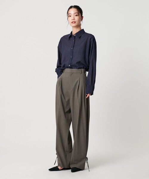 BEAUTY＆YOUTH UNITED ARROWS スラックス パンツ へムリボン パンツ