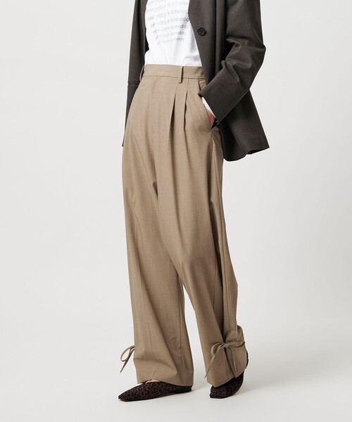 BEAUTY＆YOUTH UNITED ARROWS スラックス パンツ へムリボン パンツ