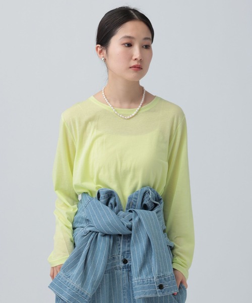 LEPSIM（レプシィム） tシャツ シアーメランジ長袖T 582469 レディース