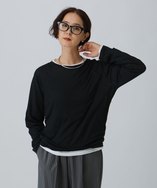 LEPSIM（レプシィム） tシャツ シアーメランジ長袖T 582469 レディース