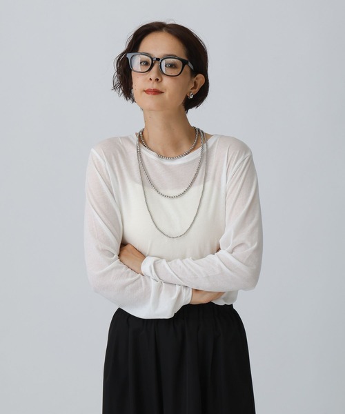 LEPSIM（レプシィム） tシャツ シアーメランジ長袖T 582469 レディース