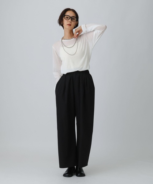 LEPSIM（レプシィム） tシャツ シアーメランジ長袖T 582469 レディース