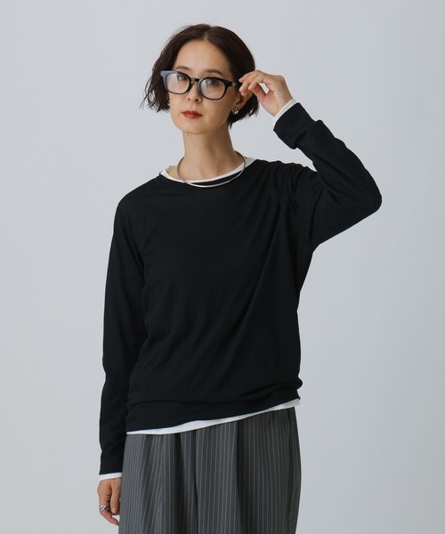 LEPSIM（レプシィム） tシャツ シアーメランジ長袖T 582469 レディース