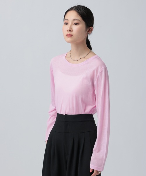 LEPSIM（レプシィム） tシャツ シアーメランジ長袖T 582469 レディース