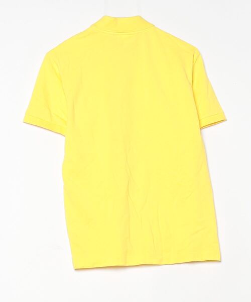 「LACOSTE」 刺繍半袖ポロシャツ S イエロー メンズ_画像2