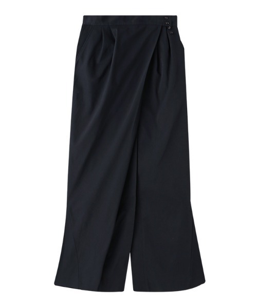 ETRE TOKYO / デザインラップロングスカート / NAVY ETRE TOKYO（エトレトウキョウ）の「ワークラップロングスカート