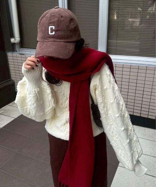 lawgy ニット sleeve removal knit lawgy（ラウジー） ニット セーター pattern rhombus volume sleeve