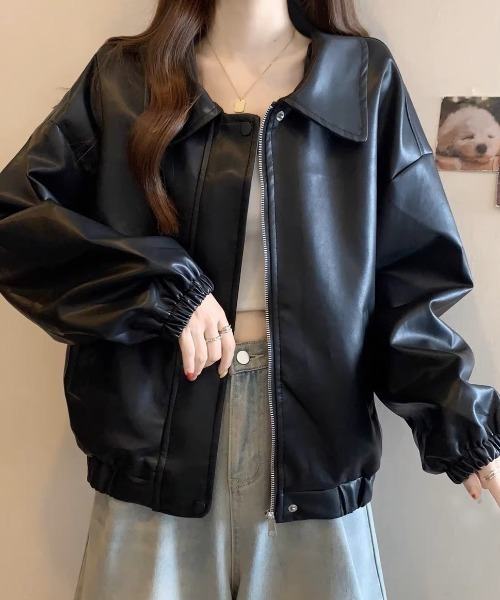 KOM（ドットコム） レザージャケット ライダース A'GEM/9 × 「.KOM