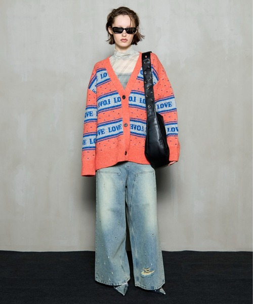 MAISON SPECIAL（メゾンスペシャル） カーディガン LOVE Jacquard