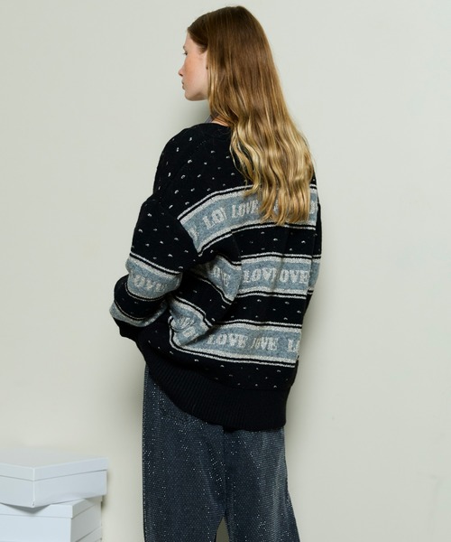 MAISON SPECIAL（メゾンスペシャル） カーディガン LOVE Jacquard