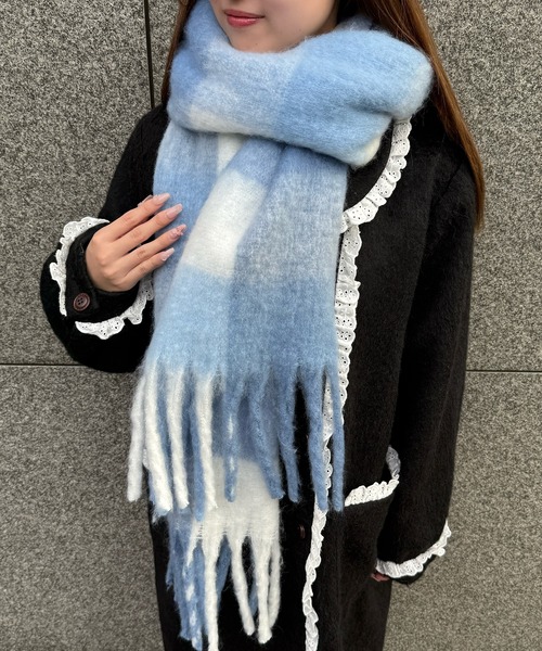 kutir（クティール） マフラー ストール kutirlune／カラフルチェック