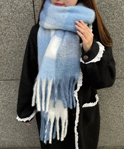 kutir（クティール） マフラー ストール kutirlune／カラフルチェック