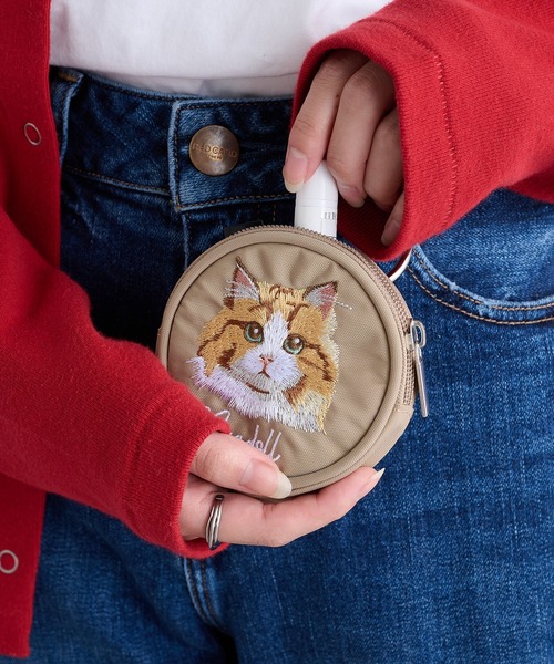 SETUP7（セットアップセブン） ポーチ 「SETUP7」アニマル刺繍 丸