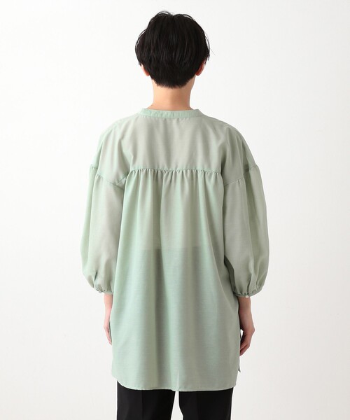 「Afternoon Tea」 7分袖ブラウス MEDIUM ブルー レディース_画像2
