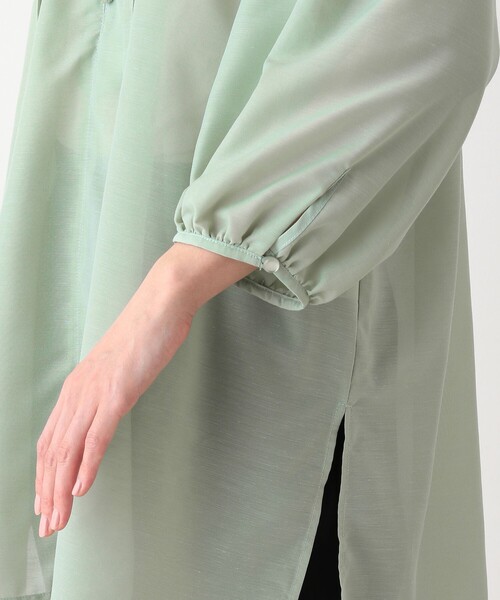「Afternoon Tea」 7分袖ブラウス MEDIUM ブルー レディース_画像5