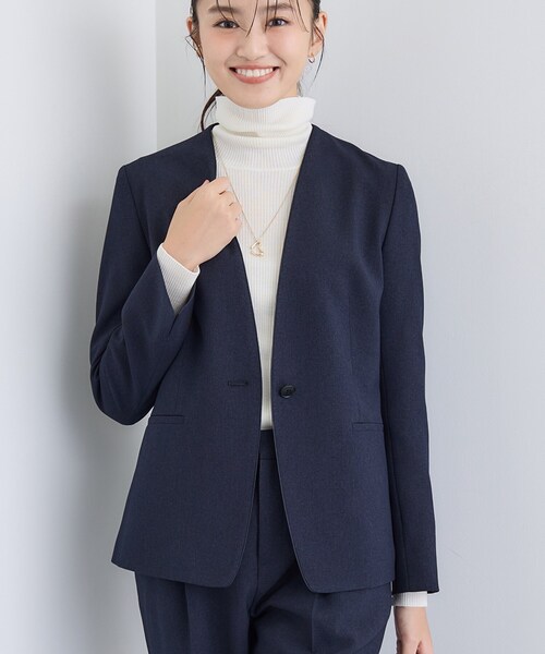 INDIVI（インディヴィ） スーツ 「洗える／通勤／スーツ」メランジ
