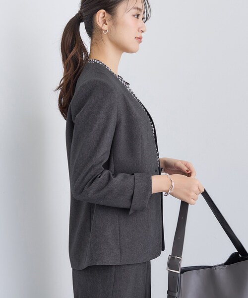 INDIVI（インディヴィ） スーツ 「洗える／通勤／スーツ」メランジ